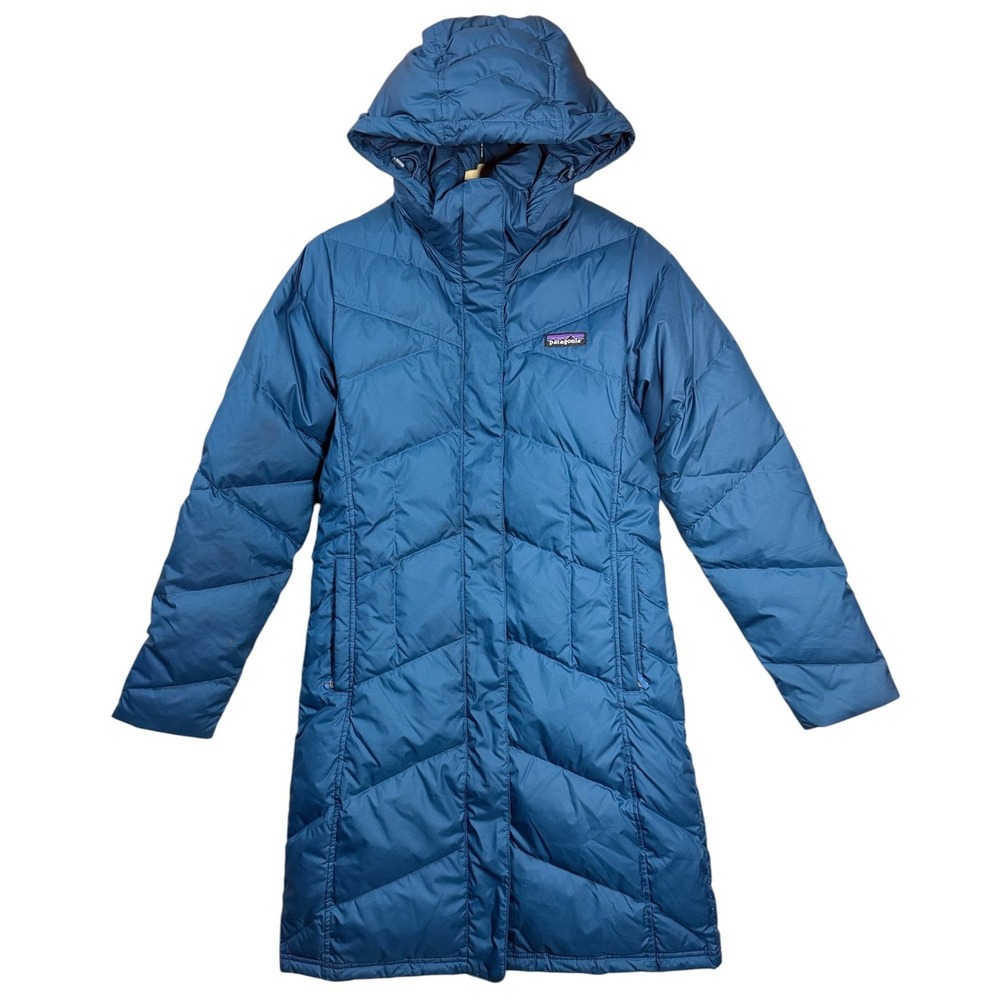 Patagonia Womens Down With It Parka S Lagom Blue 600 Fill Down Puffer Hooded NWT